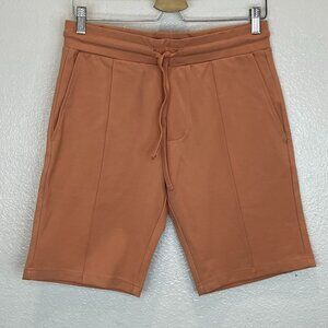 ARNE Mens Peach Orange Drawstring Elastic Waist Activewear Shorts Size Small
